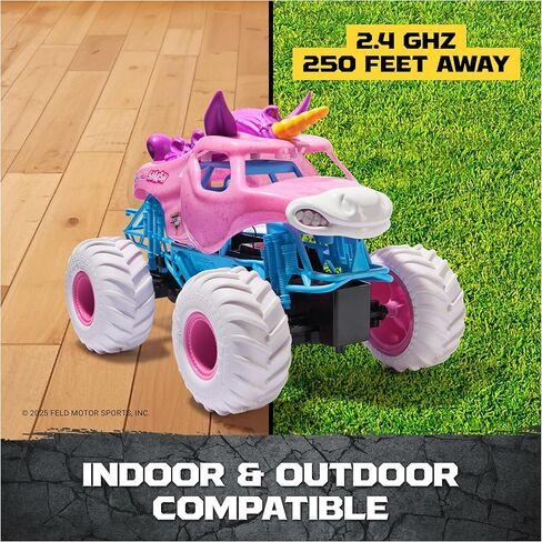 Monster Jam, Official Sparkle Smash Remote Control Vehicle Indoor & Outdoor, 1:15 Scale, 2.4 GHz, Toys for Boys and Girls Ages 4 and Up in Kuwait