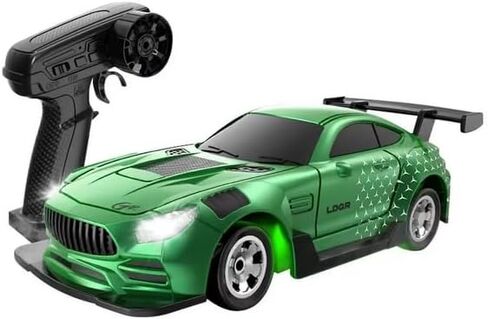 Mini RC Drift Car 1:64 Scale, Remote Control Car with LED Lights & 2-Speed Modes, Upgraded 2.4G Wireless Radio Remote Control for Multi-Users Challenge (Gray) in Kuwait