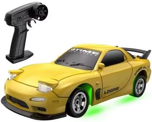 Mini RC Drift Car 1:64 Scale, Remote Control Car with LED Lights & 2-Speed Modes, Upgraded 2.4G Wireless Radio Remote Control for Multi-Users Challenge (Gray) in Kuwait