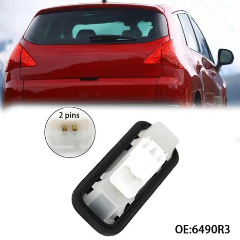 Tailgate Rear Hatch Glass for Peugeot 3008 2009-2024 for 508 2010-2024 Tailgate Boot Opener Button Rear Trunk Lid Switch Replacement 9676028380 in Kuwait