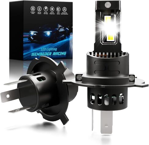 2025 H4/9003/HB2Bulbs Combo، تركيب 3 دقائق مع مروحة تبريد 15000 دورة في الدقيقة، مقاس 1:1 التوصيل والتشغيل، حزمة من 2 (H4/9003/HB2) in Kuwait