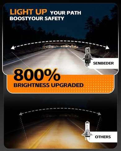 2025 H4/9003/HB2Bulbs Combo، تركيب 3 دقائق مع مروحة تبريد 15000 دورة في الدقيقة، مقاس 1:1 التوصيل والتشغيل، حزمة من 2 (H4/9003/HB2) in Kuwait