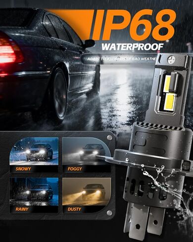 2025 H4/9003/HB2Bulbs Combo، تركيب 3 دقائق مع مروحة تبريد 15000 دورة في الدقيقة، مقاس 1:1 التوصيل والتشغيل، حزمة من 2 (H4/9003/HB2) in Kuwait
