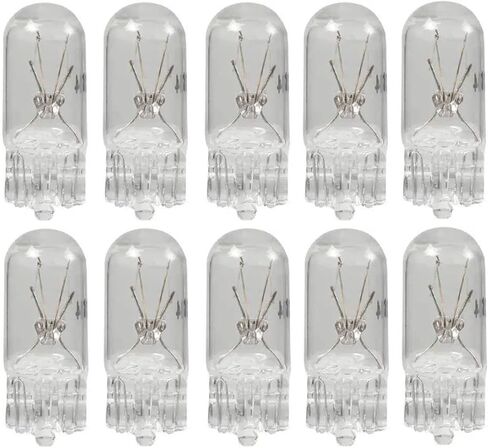 194 Incandescent Light Bulb, Wedge Incandescent Instrument Panel Light Bulbs Automotive & Motorcycle Signal Light Instrument panels Indicator Lights Bulb(10 Packs) in Saudi Arabia