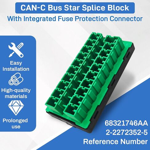 68321746AA CAN-C Buss Star Splice Block Fuse Connector Fit for Jeep Gladiator JT/Wrangler JL 2018-2025, Dodge Ram 1500/2500/3500 2019-2024, Chrysler Voyager/Pacifica 2017-2025, Replace 2-2272352-5 in Saudi Arabia