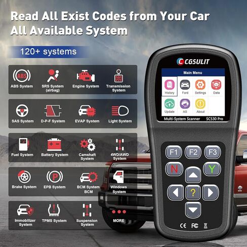 OBD2 Scan Tool for Ford Lincoln Mercury Vehicles, All Systems Diagnostic Scanner Transmission Live Data ABS SAS EPB Car Code Reader with Engine Check Oil Reset Bi-Directional Functions, etc in Saudi Arabia