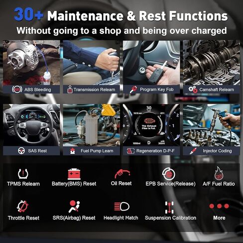 OBD2 Scan Tool for Ford Lincoln Mercury Vehicles, All Systems Diagnostic Scanner Transmission Live Data ABS SAS EPB Car Code Reader with Engine Check Oil Reset Bi-Directional Functions, etc in Saudi Arabia