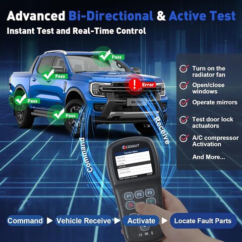 OBD2 Scan Tool for Ford Lincoln Mercury Vehicles, All Systems Diagnostic Scanner Transmission Live Data ABS SAS EPB Car Code Reader with Engine Check Oil Reset Bi-Directional Functions, etc in Saudi Arabia