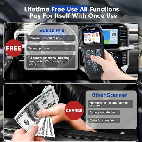 OBD2 Scan Tool for Ford Lincoln Mercury Vehicles, All Systems Diagnostic Scanner Transmission Live Data ABS SAS EPB Car Code Reader with Engine Check Oil Reset Bi-Directional Functions, etc in Saudi Arabia