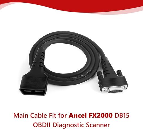 Main Cable Fit for Ancel FX2000 DB15 OBD2 Diagnostic Scanner 16-PIN Male to 15-PIN Female OBD-II Test Replacement Cable Connector Adapter - 3.9ft/120cm in Saudi Arabia