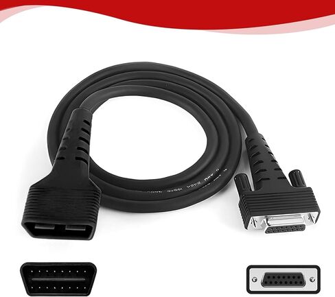 Main Cable Fit for Ancel FX2000 DB15 OBD2 Diagnostic Scanner 16-PIN Male to 15-PIN Female OBD-II Test Replacement Cable Connector Adapter - 3.9ft/120cm in Saudi Arabia