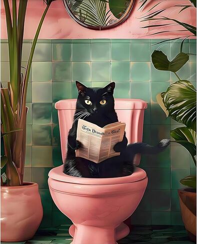 APVZARHT Black Cat Paint by Numbers for Adults, Paint by Numbers Kit on Canvas for Beginners, Painting Set Craft Supplies and Acrylic Paint by Number Kits for Home Wall Decor 16x20 Inch in Kuwait