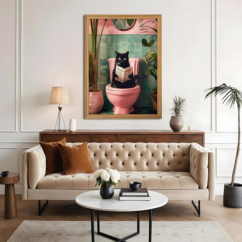 APVZARHT Black Cat Paint by Numbers for Adults, Paint by Numbers Kit on Canvas for Beginners, Painting Set Craft Supplies and Acrylic Paint by Number Kits for Home Wall Decor 16x20 Inch in Kuwait