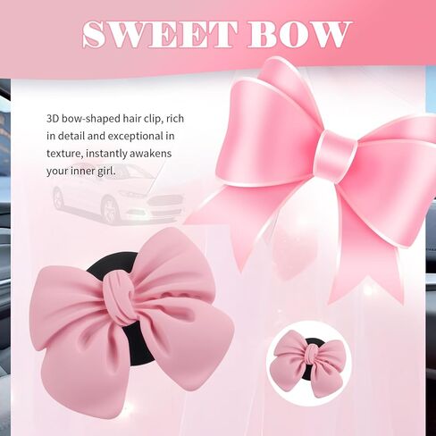 6PCS Bow Car Vent Clips,Sweet Air Vent Clips as New Driver Gifts & Car Vents Accessories,Cute Cars Clip for Vents as Girly Cars Accessories for Women Fit Most Vehicles in Saudi Arabia
