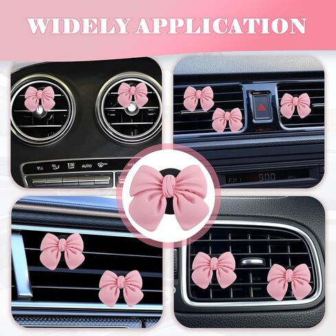6PCS Bow Car Vent Clips,Sweet Air Vent Clips as New Driver Gifts & Car Vents Accessories,Cute Cars Clip for Vents as Girly Cars Accessories for Women Fit Most Vehicles in Saudi Arabia