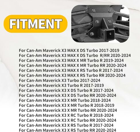 PSLER 2" Rear Bumper Tow Trailer Hitch - Receiver Kit for 2017-2023 Maverick X3/2017-2021 Maverick Turbo/Max Turbo/X DS/X RS Turbo in Kuwait