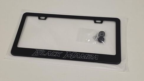 Black Mamba License Plate Frame Black Metal License Frame Holder Street Racing Style in Kuwait