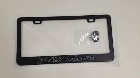Black Mamba License Plate Frame Black Metal License Frame Holder Street Racing Style in Kuwait