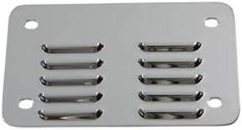 V-Twin 42-0031 License Plate Backing Plate Louvered Style Chrome in Kuwait