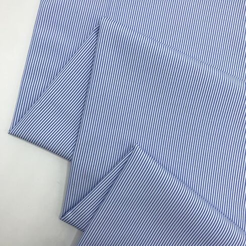 Blue White Striped Fabric,1/16" Pinstripe, Polycotton Width 57 Inch (1 Yard pre Cut) in Kuwait
