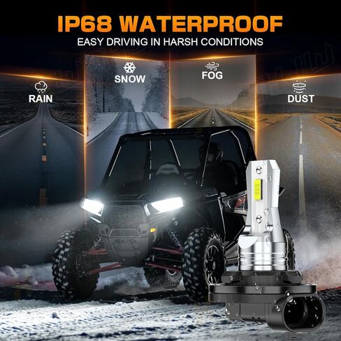 4030061 Led Bulbs Compatible For Polaris ATV NORWEGIAN MAGNUM 4X4-1997-1998,ATV, Powersports Bulb, for Off Road, 500% Brightness Plug n Play, Pack of 2 in Saudi Arabia