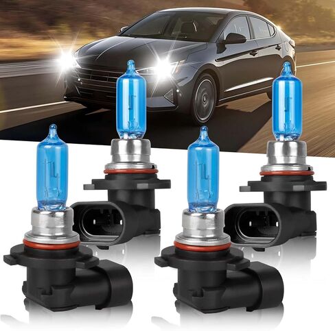 Fit for Hyundai Elantra 2021-2025 High Performance Halogen Headlight Bulbs,9005 High Beam + 9005 Low Beam combo,100W,Ultra Bright,IP68,plug and play,5000K White Light,4 Pack in Saudi Arabia