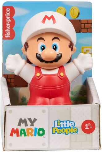 My Mario Fisher-Price Little People 7 cm, My Mario Fire Mario Action Figures For Kids in Kuwait