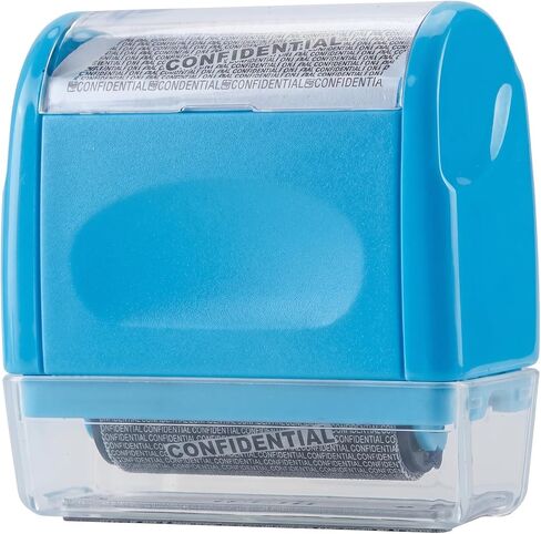 Security Envelopes, 36mm Wide Blue Privacy Stamp Roller Shipping Envelopes Confidential Identity Theft Protection Address Blocker Ink Roller for Identity Protection Information Seal in Kuwait