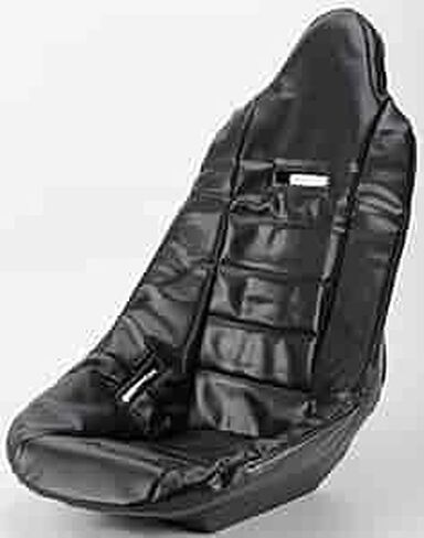 JEGS Pro High Back Vinyl Seat Cover | Black | Cover Only, Seat Available Separately | Male Snaps to Attach to Seat Available Separately |15.5 Inch Hip Width in Kuwait