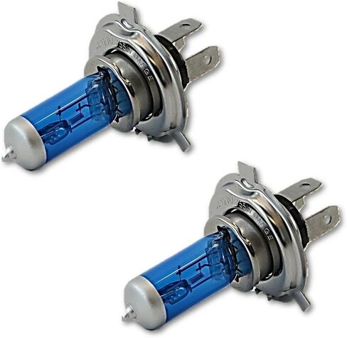 Octane Lighting 7 Inch 6 Volt Stock Style H4 Headlight 55/60W 6V Halogen Super White Light Bulb Pair in Saudi Arabia