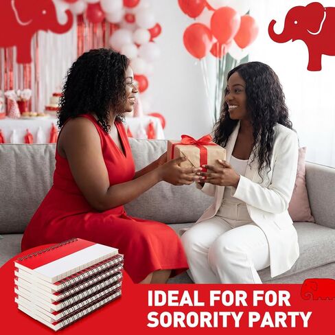 Resurhang Red Sorority Gifts 12 Pcs Red Elephant Notebooks 3 x 5 Inches Mini Notepads Spiral Notebooks for Sorority Party Supplies Stuffers Women Birthday Party Gift Supplies in Kuwait