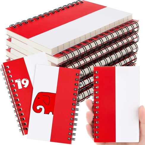 Resurhang Red Sorority Gifts 12 Pcs Red Elephant Notebooks 3 x 5 Inches Mini Notepads Spiral Notebooks for Sorority Party Supplies Stuffers Women Birthday Party Gift Supplies in Kuwait