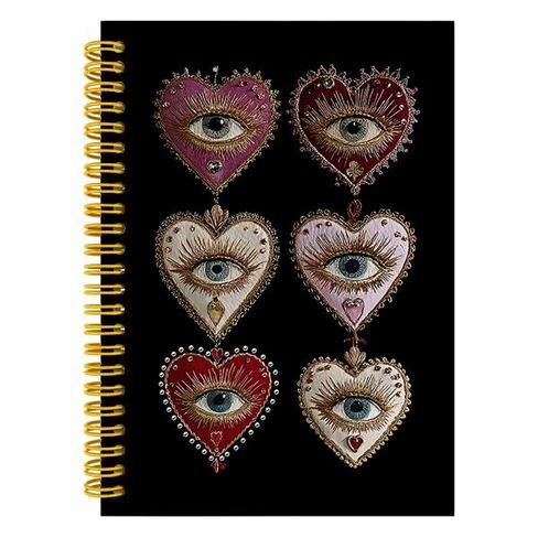 Wagoba Gothic Heart Eye Notebook Journal, Whimsigoth Witchy Heart Aesthetic Journal Gifts for Women Girls, Vintage Surreal Mystical Love Spiral Hardcover Notebook for Work Study, 5.5x8.3 Inch in Kuwait