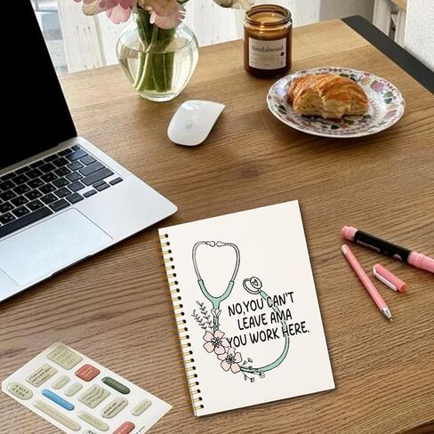 WEFKODO Women Nurse Gifts Notebook Journal for Work, Floral Nursing Notebook, Nurse Appreciation Gifts, Nursing Student Graduation Gifts, Nursing Student Essentials, Hardcover Spiral Notebook 5.5x8.3 in Kuwait