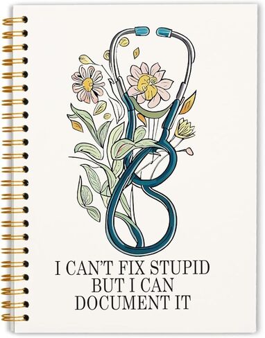 WEFKODO Women Nurse Gifts Notebook Journal for Work, Floral Nursing Notebook, Nurse Appreciation Gifts, Nursing Student Graduation Gifts, Nursing Student Essentials, Hardcover Spiral Notebook 5.5x8.3 in Kuwait