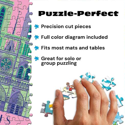 Buffalo Games Red Robot Vintage Posters 2000 Piece Jigsaw Puzzle - Multicolor, 38.5 x 26.5 in - Adult Puzzle - Bonus Poster Included - Precision Cut Pieces in Kuwait