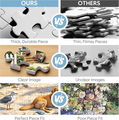 500 Piece Jigsaw Puzzle for Adults, Beach Seaside Puzzle with House Sunflowers Dogs Seagulls, Coastal Landscape Puzzles 500 Piece for Seniors Teens, Funny Relaxing Family Puzzles Gift 20.5 x 15 in in Saudi Arabia
