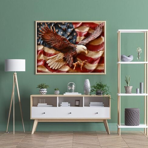 Puzzles for Adults 500 Pieces, Eagles Jigsaw Puzzles - Wings of Liberty, Impossible American Flag Puzzles for Seniors Family, 20.47x14.96 inches, 1:1 Poster, Letter on the Back in Saudi Arabia