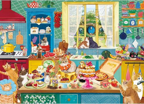 1000 Piece Puzzles for Adults,Dessert Story Jigsaw Puzzle 1000 Pieces for Adults Seniors,Challenging Family Games Holiday Party Gifts -1:1 Poster Interlock Perfectly Letter on Back in Saudi Arabia
