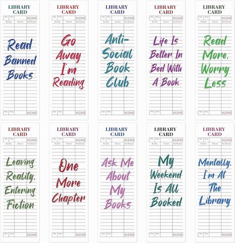 Laffact Vintage Library Card Bookmark - 120Pcs Retro Library Card Reading Bookmark Books Tracker, Double-Sided Keep Reading Page Clip Marker Book Club Party Bookish Birthday Gift for Book Lover Reader in Kuwait