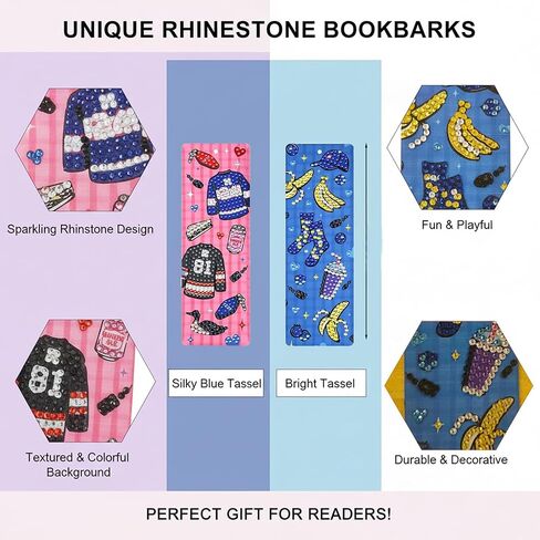 2 pcs Rivalry Inspired Diamond Painting Bookmarks, Heated Hockey Romance Themed Acrylic DIY Diamond Art Kits for Adults in Saudi Arabia