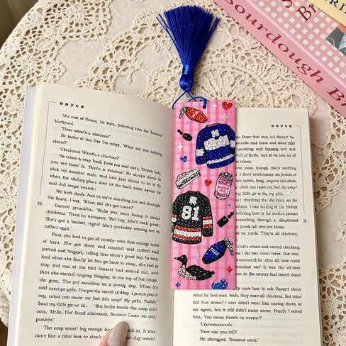 2 pcs Rivalry Inspired Diamond Painting Bookmarks, Heated Hockey Romance Themed Acrylic DIY Diamond Art Kits for Adults in Saudi Arabia