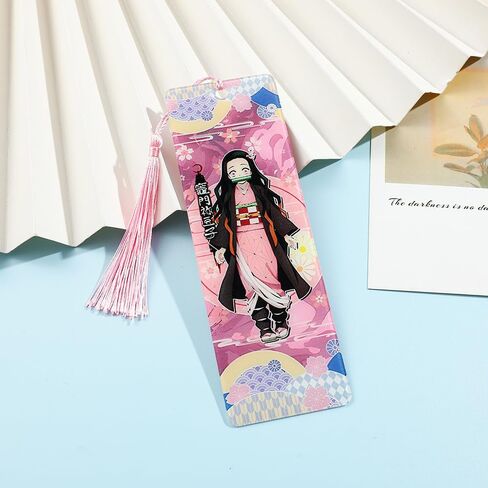 Anime Demon Kamado Acrylic Bookmark - Anime Tanjiron Zenitsu Giyuu Kyoujurou Figure Page Mark Reading Tool, Holiday Gifts for Reading Fans Book Lovers Bookworm (6pcs Style A) in Kuwait
