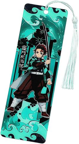 Anime Demon Kamado Acrylic Bookmark - Anime Tanjiron Zenitsu Giyuu Kyoujurou Figure Page Mark Reading Tool, Holiday Gifts for Reading Fans Book Lovers Bookworm (6pcs Style A) in Kuwait