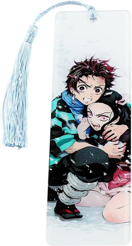 Anime Demon Kamado Acrylic Bookmark - Anime Tanjiron Zenitsu Giyuu Kyoujurou Figure Page Mark Reading Tool, Holiday Gifts for Reading Fans Book Lovers Bookworm (6pcs Style A) in Kuwait