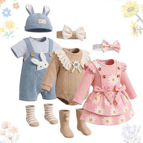 3 Set Reborn Baby Doll Clothes for 17-22 Inch Colorful Floral Babydolls Clothes Outfits Realistic Cute Floral Summer Dress Accessories with Headband Bulk for Dress up Girl Kid Gift (Cute) in Saudi Arabia