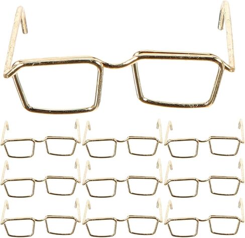 VICASKY 10 Pairs Mini Doll Dress-up Glasses Frames No Lens Decorative Eyewear Accessories for 1.25In Dolls Perfect for Doll Costumes and Gift Sets in Kuwait