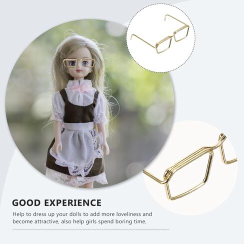 VICASKY 10 Pairs Mini Doll Dress-up Glasses Frames No Lens Decorative Eyewear Accessories for 1.25In Dolls Perfect for Doll Costumes and Gift Sets in Kuwait