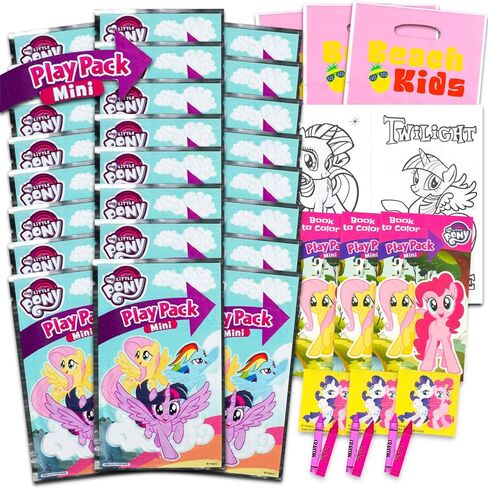 My Little Pony Mini Party Favors Set for Kids - 24 MLP Grab n Go Activity Play Packs Bundle with Coloring Book Pages, Stickers Loot Bags (My Little Pony Birthday Party Supplies) in Kuwait