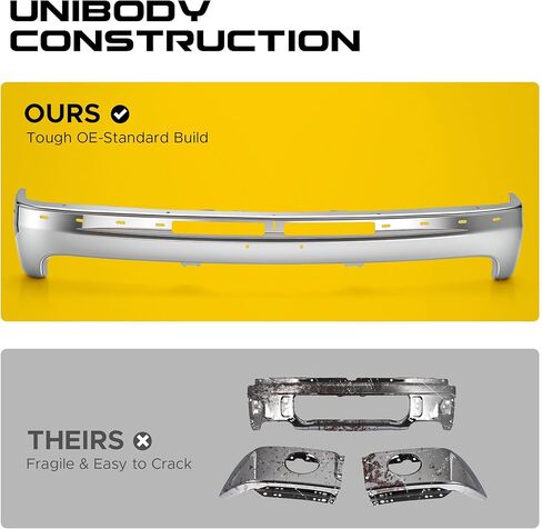 VRC Front Bumper Compatible with 1999 2000 2001 2002 Chevy Silverado 1500 2500 3500 & 2000-2006 Suburban/Tahoe,Chrome Steel One-Piece Bumper,GM1002376 12336026 in Saudi Arabia